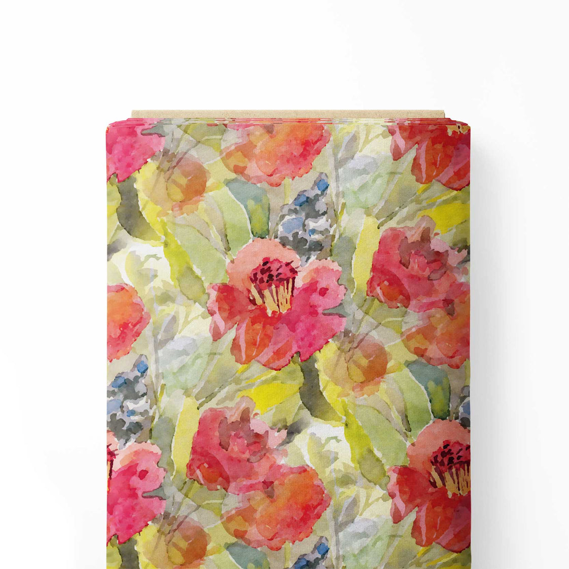 Painted rose pattern Print Fabric