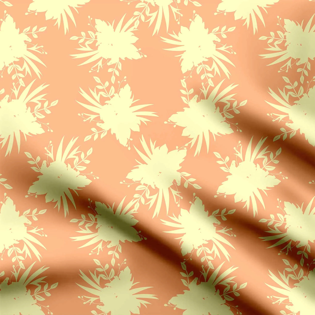 Peach fantasy Print Fabric