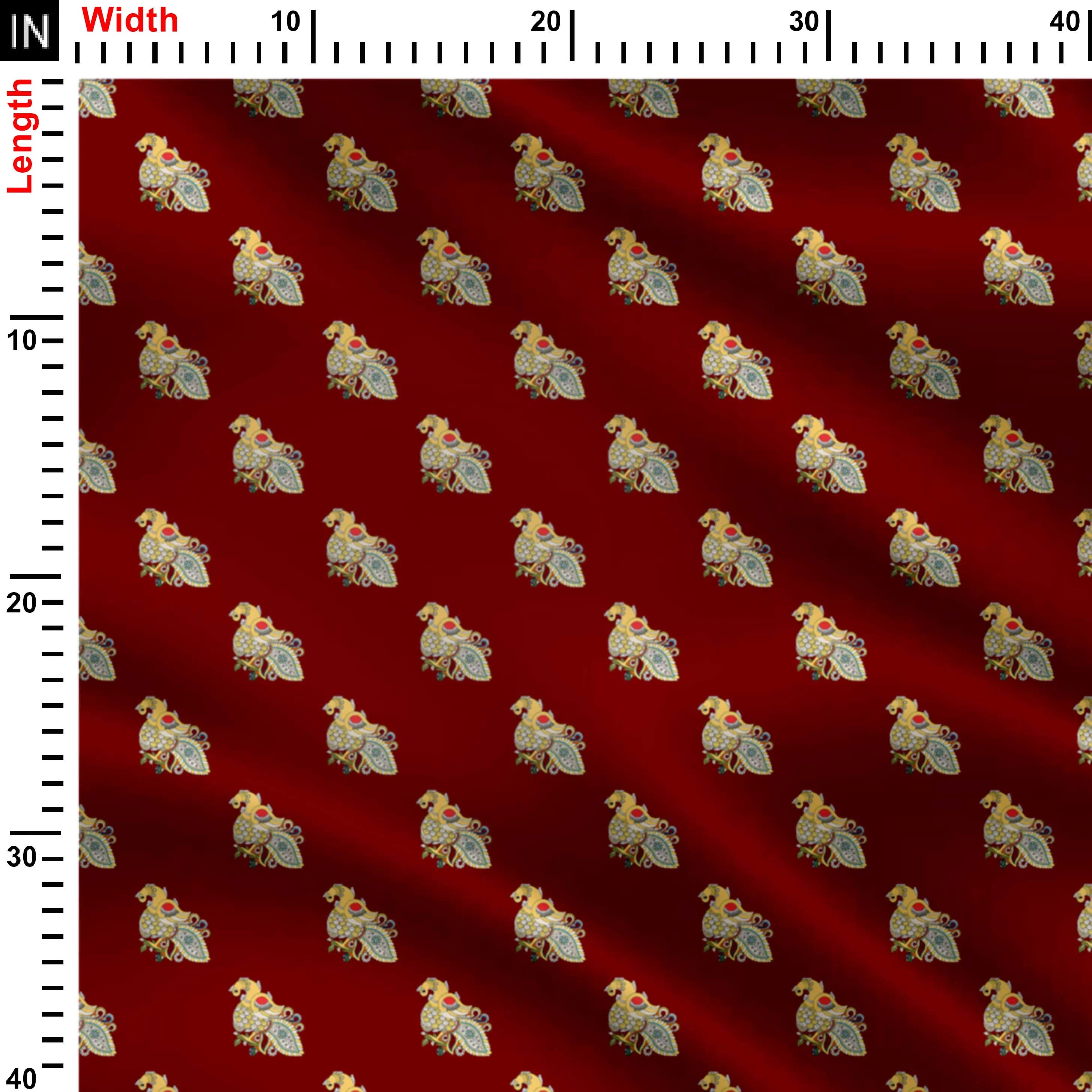 Attractive Polka Dot With Strips Digital Printed Fabric - Pure Chinon