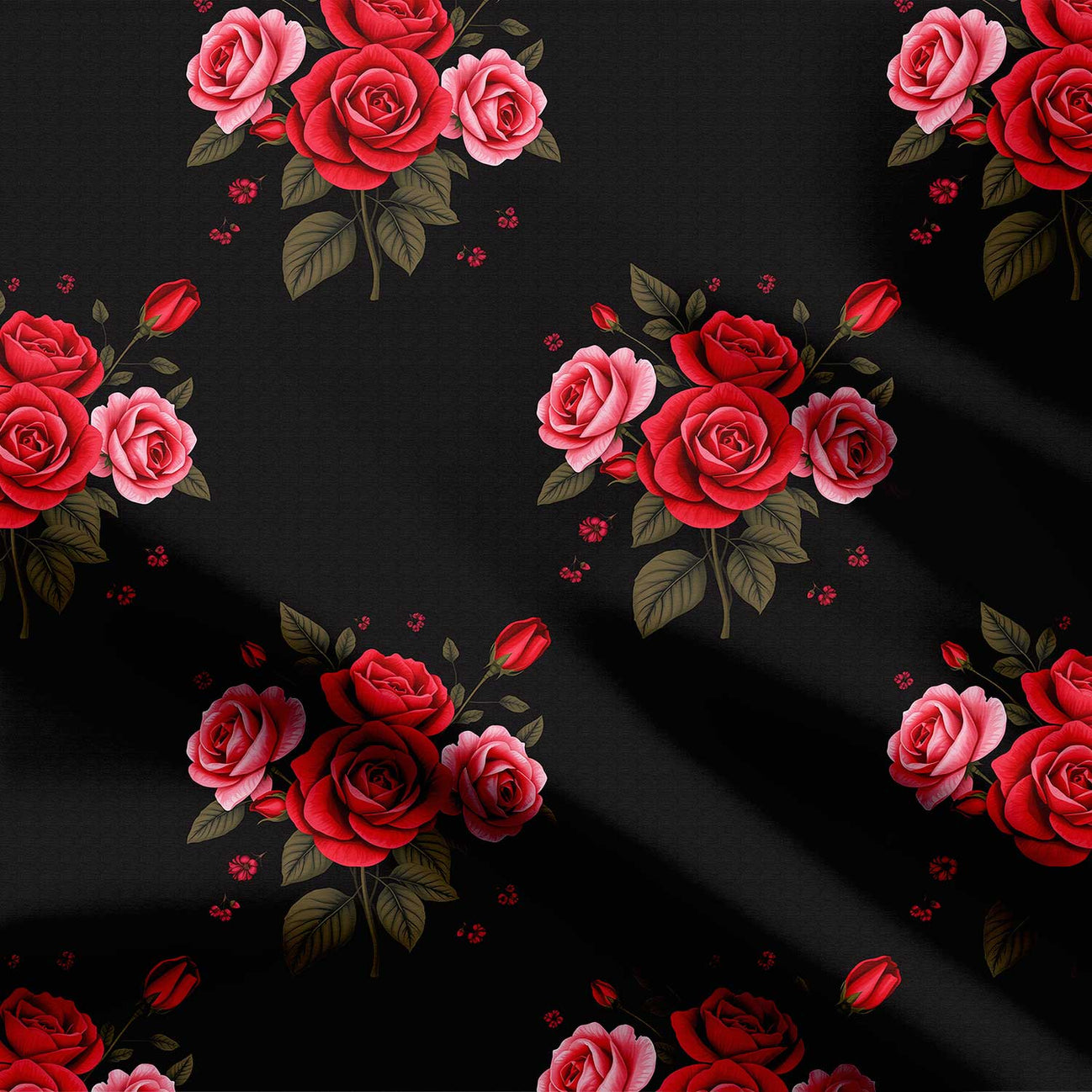 Passionate Big Floral Print Fabric