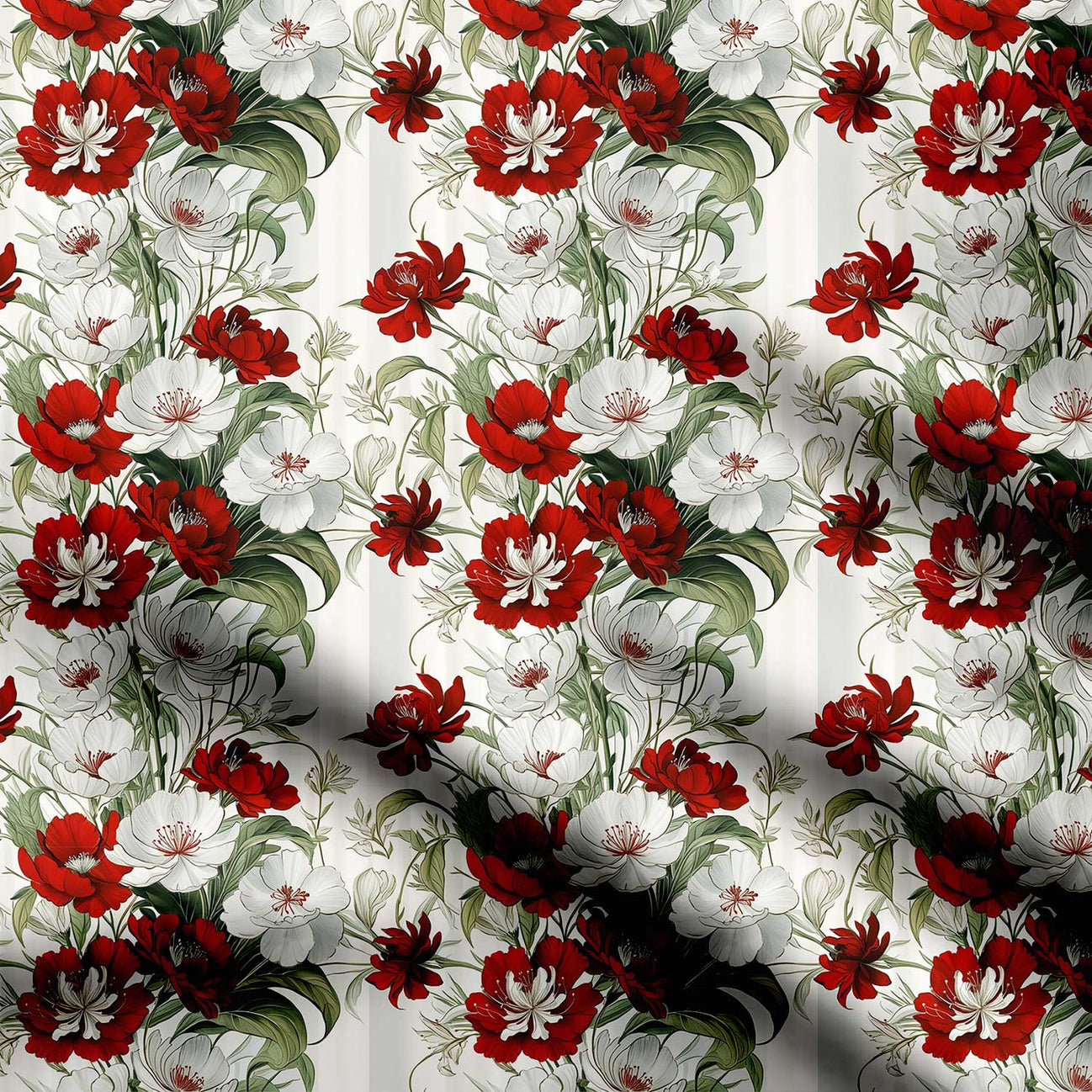 Elegant Blossom Print Fabric