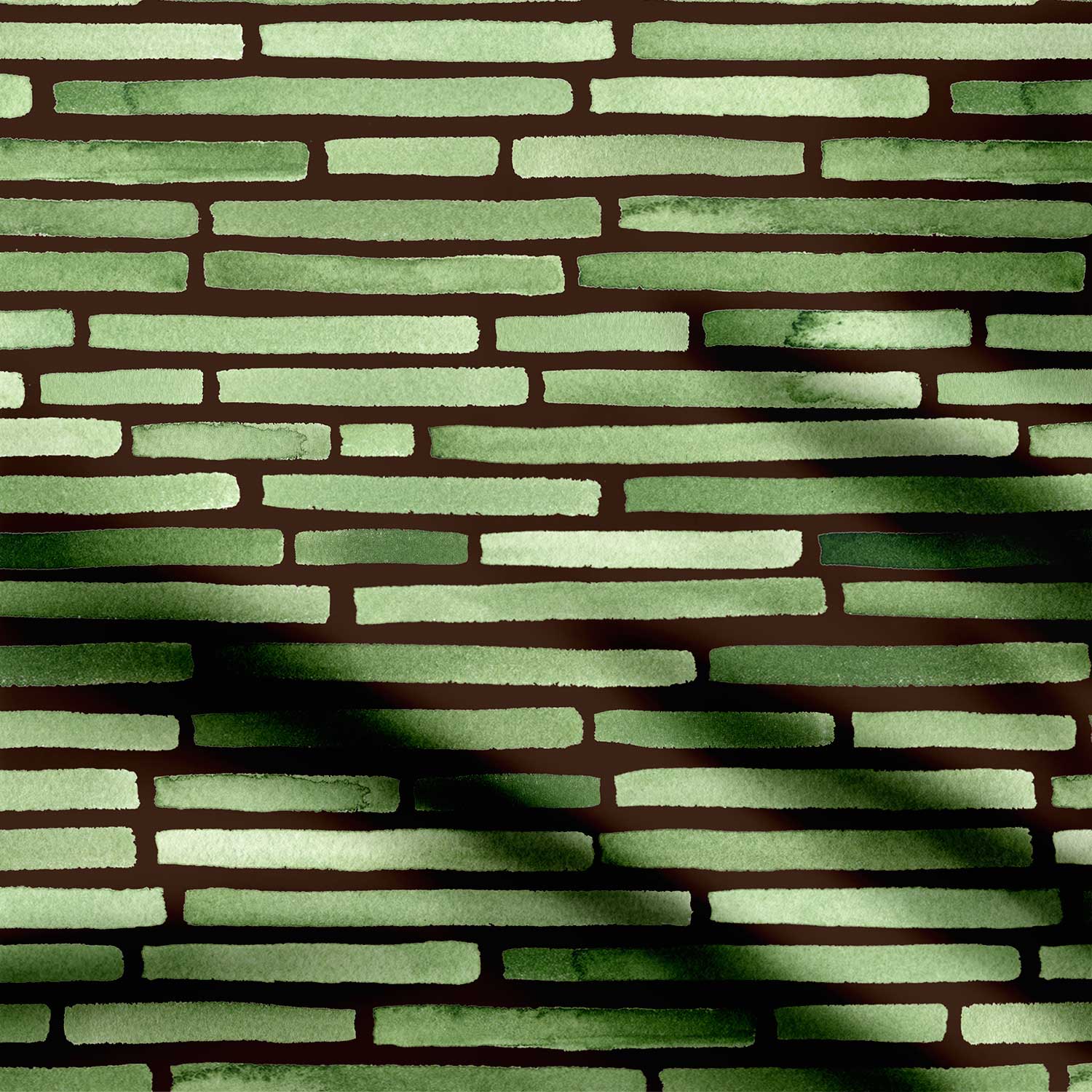 Cactus Stripes Brown Print Fabric