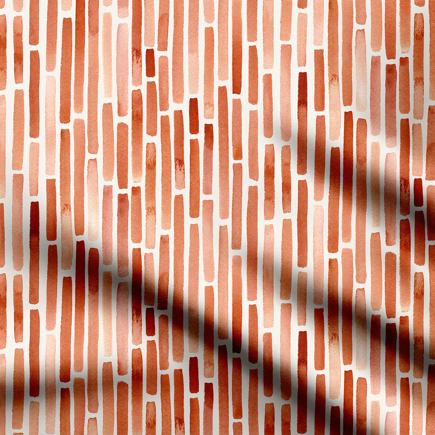 टेरा वॉटरकलर स्ट्राइप्स प्रिंट फ़ैब्रिक