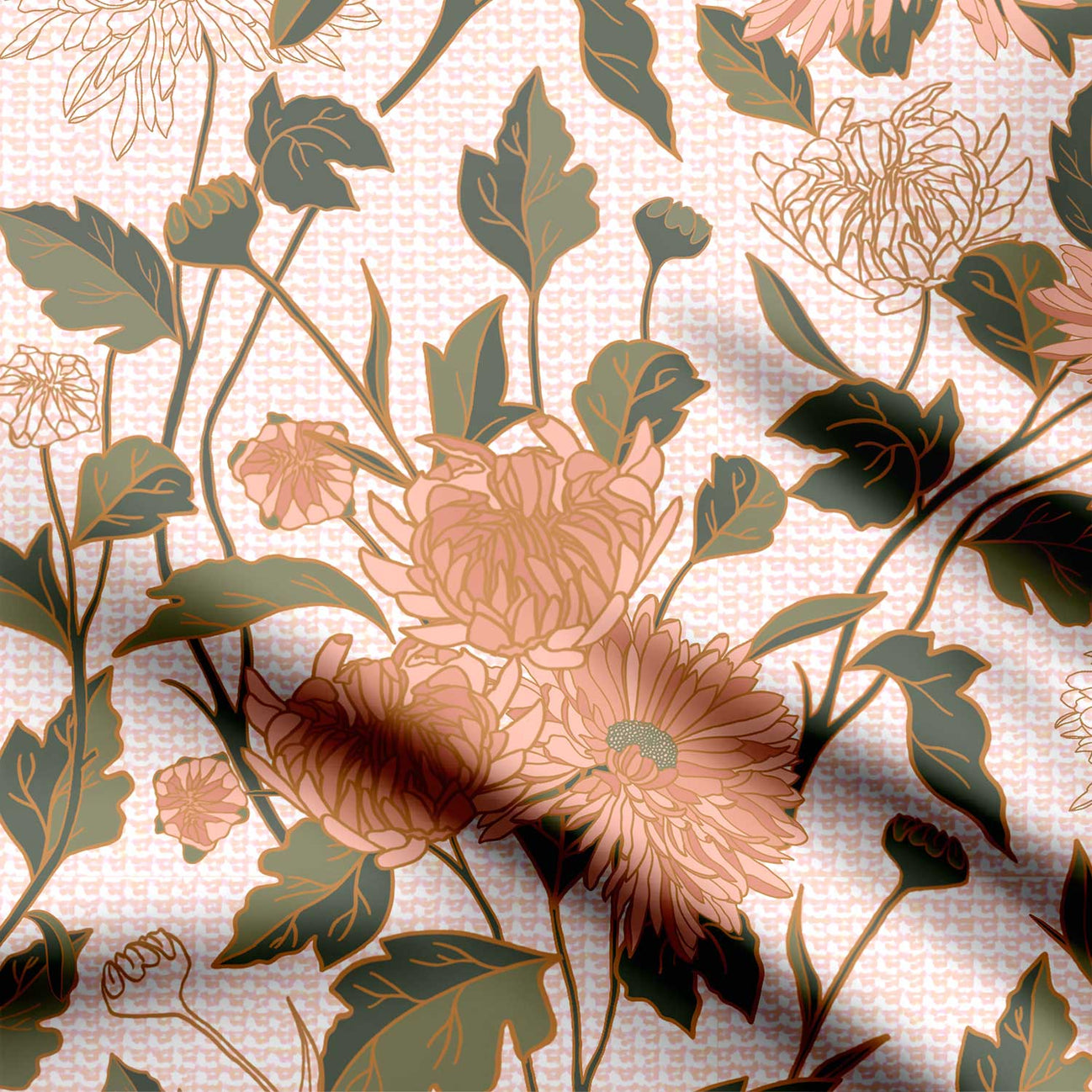 Քրիզանթեմ Garden Print Fabric