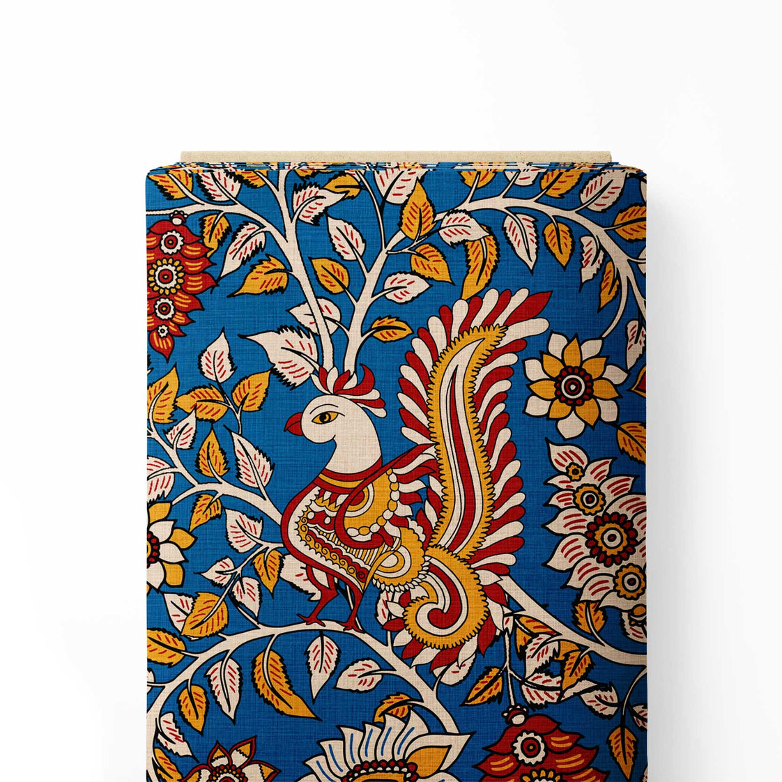 kalamkari teal Print Fabric