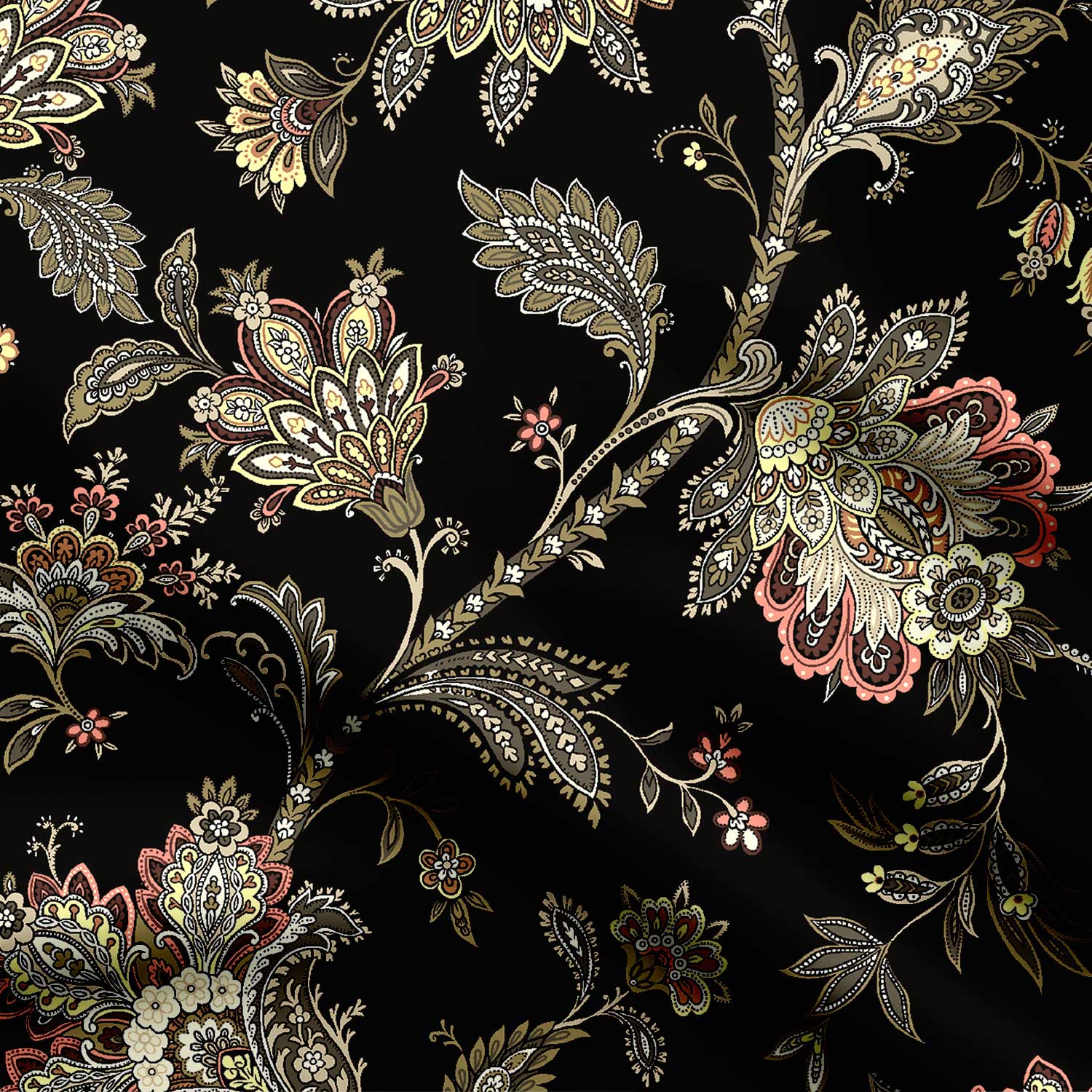 Vintage flower allover Print Fabric