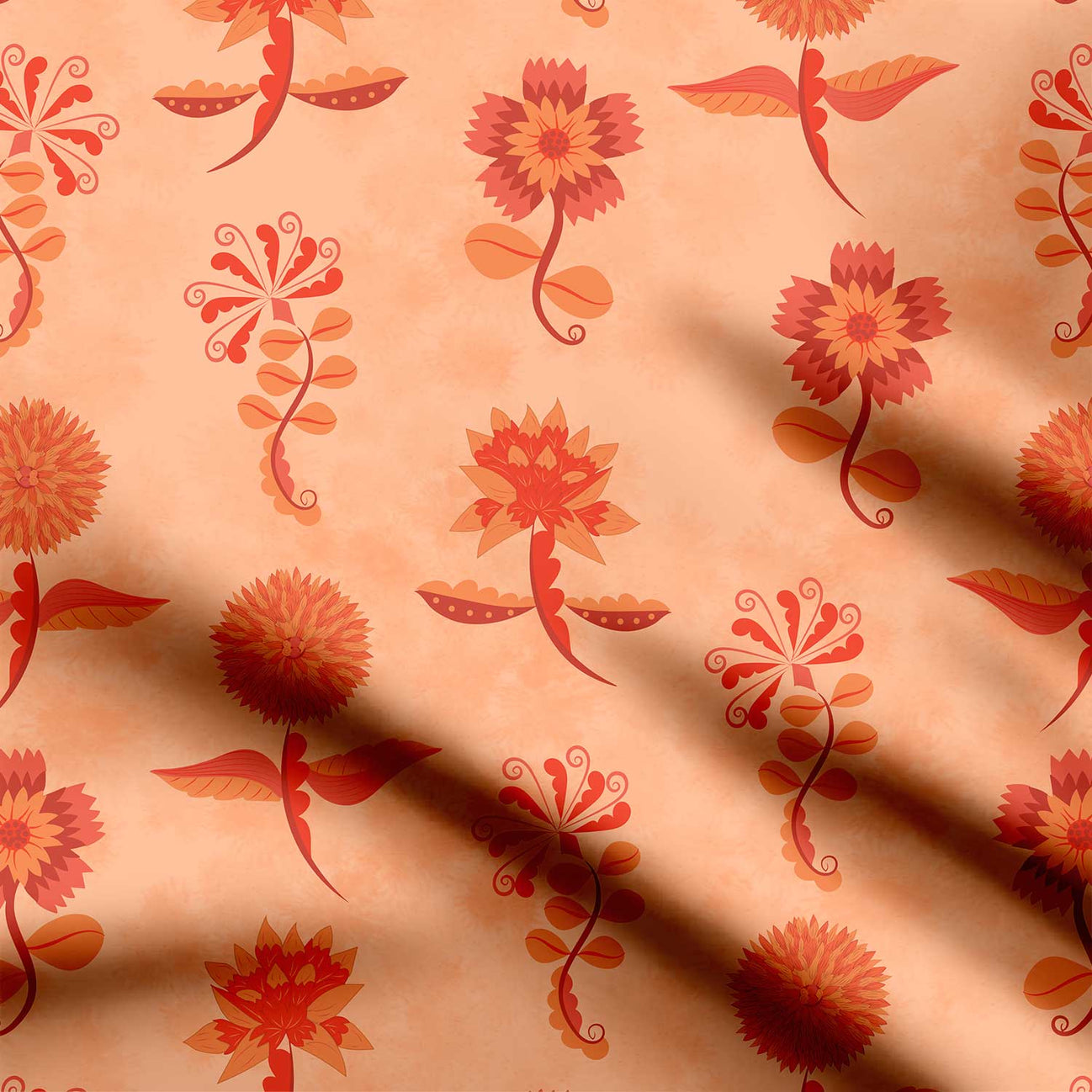 Peach Fuzz Print Fabric