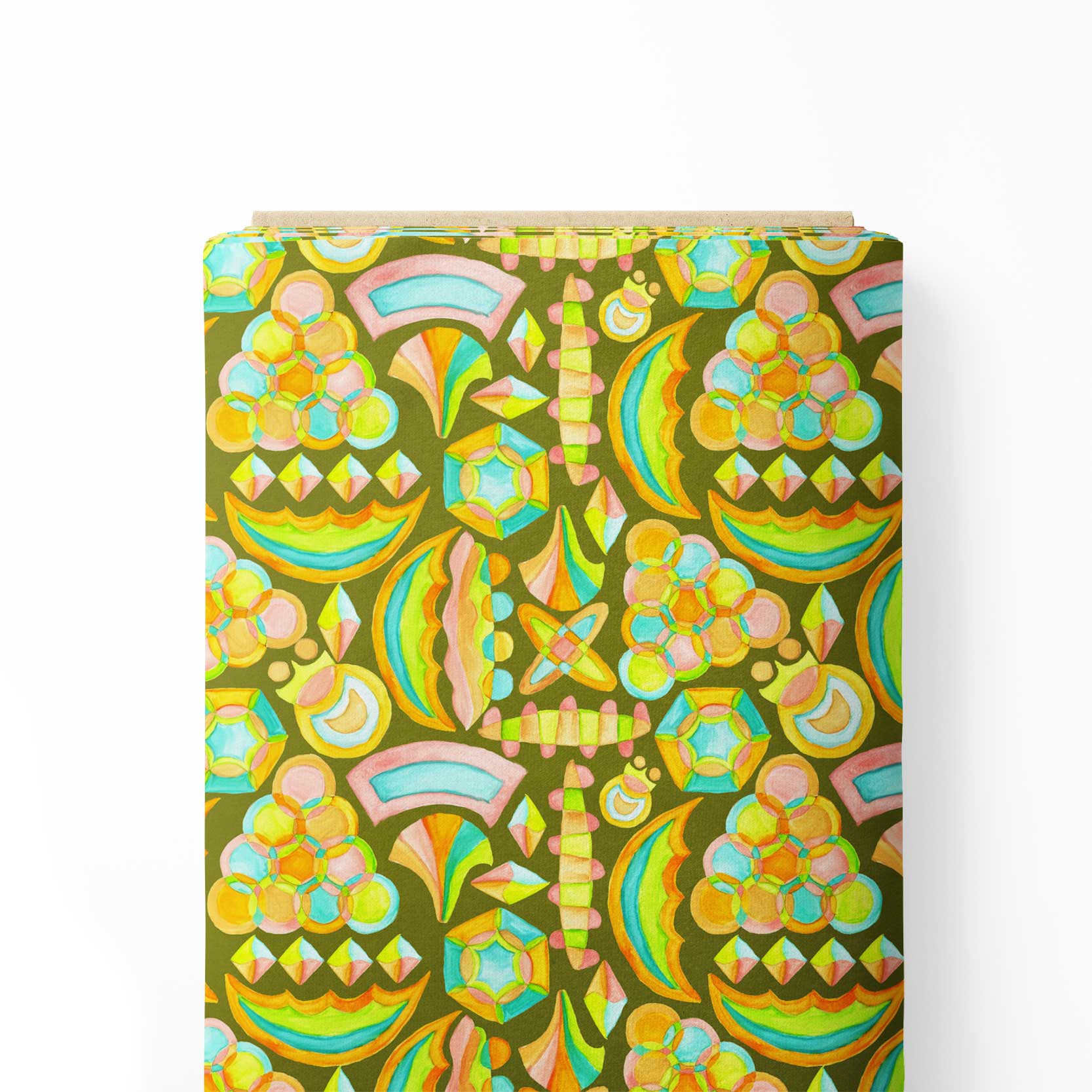 Painted Geometry Print Fabric