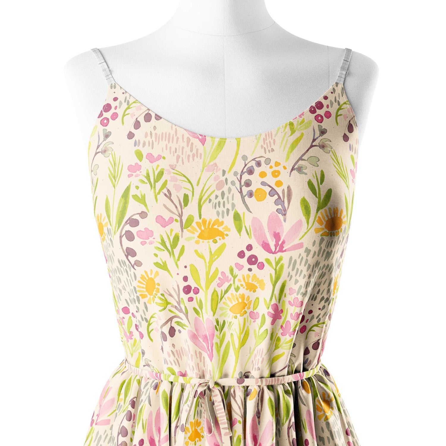 Water colour floral allover Print Fabric