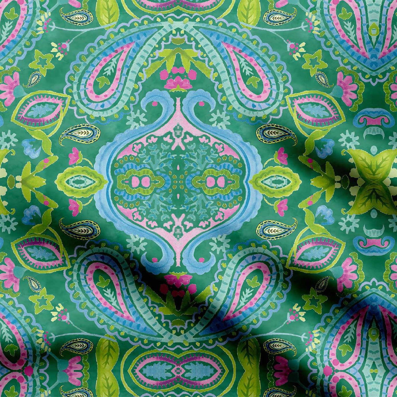 Green Mirror Paisley