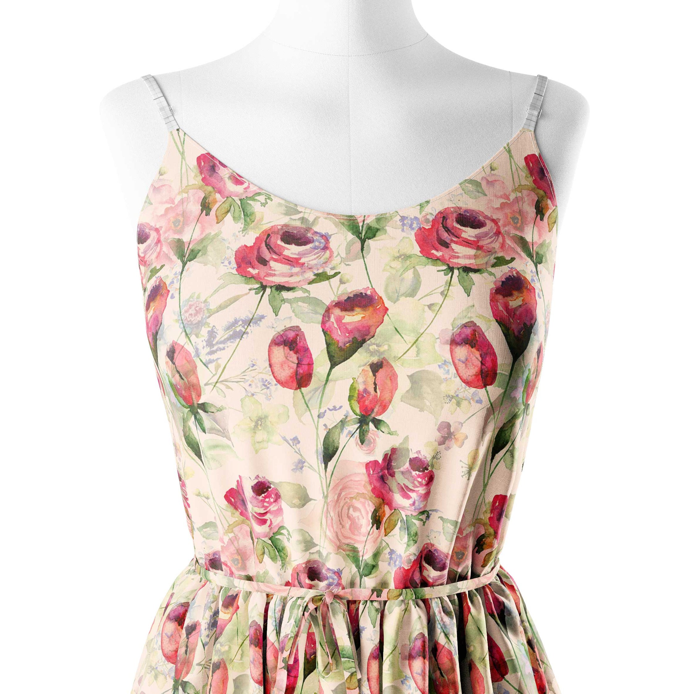 Water Roses Print Fabric