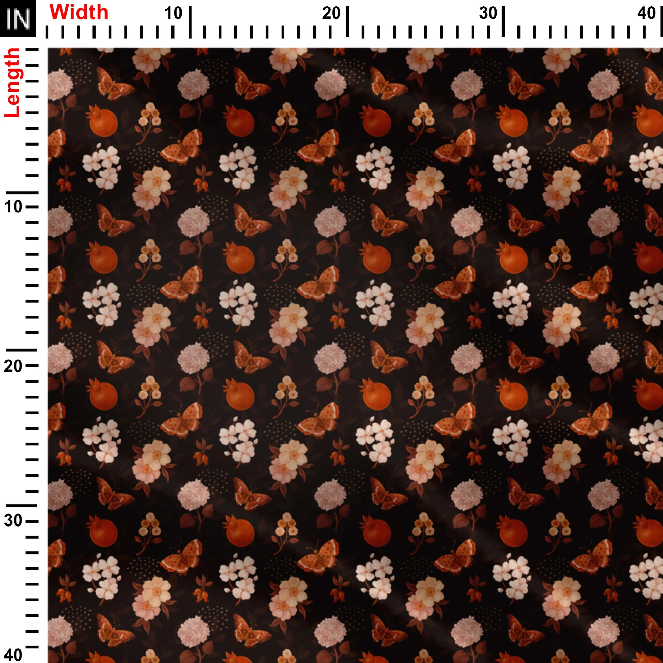 Magic Garden Butterflies 02 Print Fabric