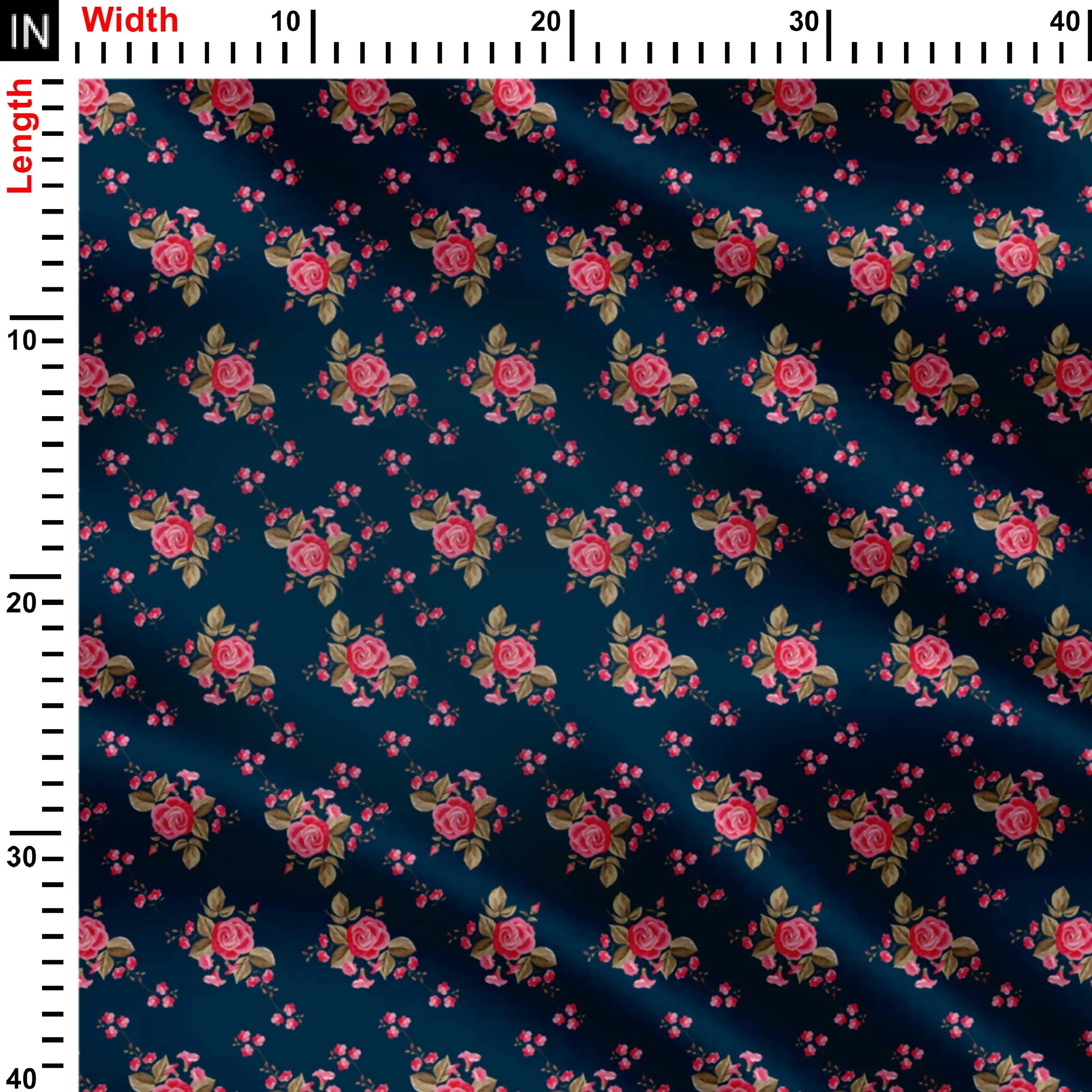 Passionate Floral Print Fabric