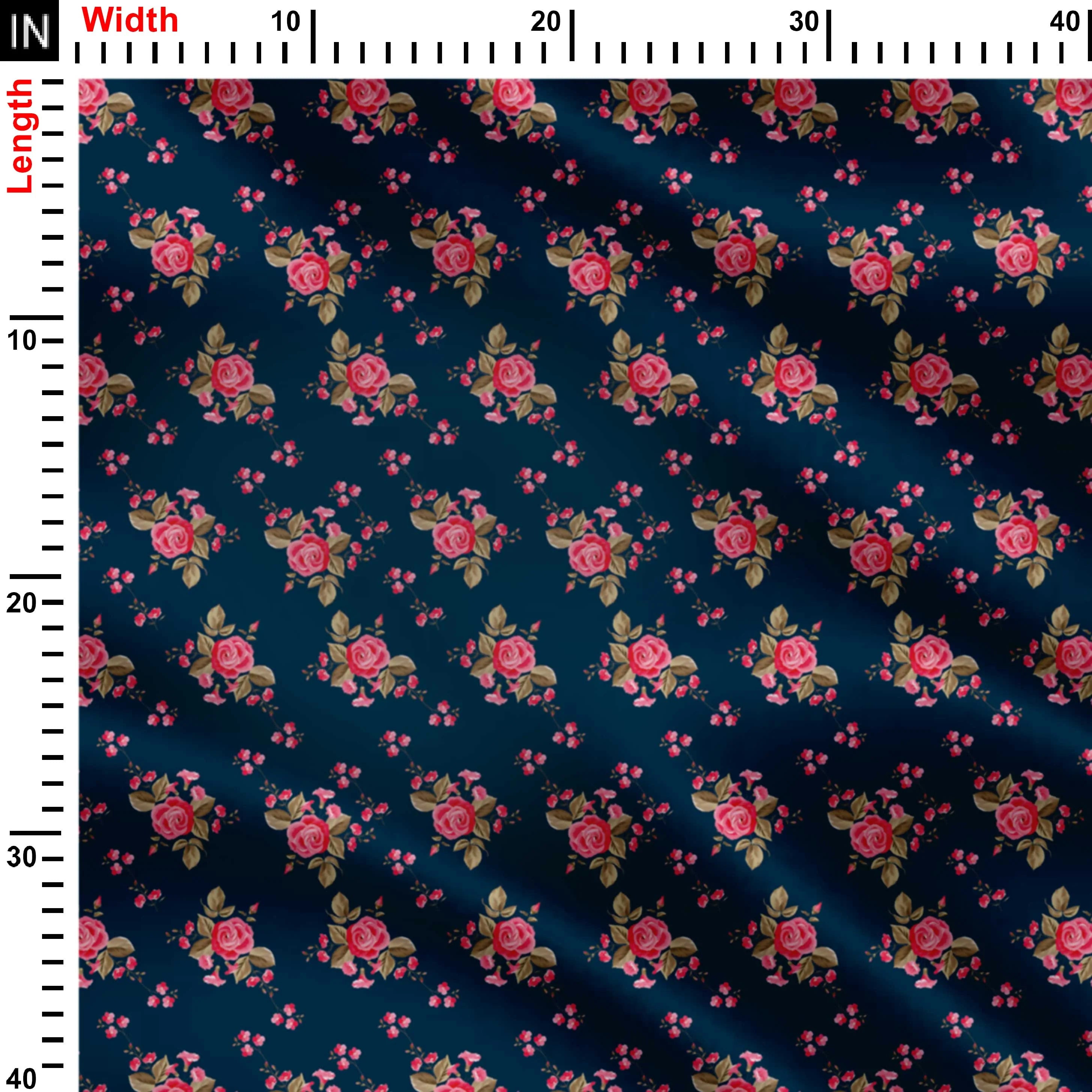 Passionate Floral Print Fabric