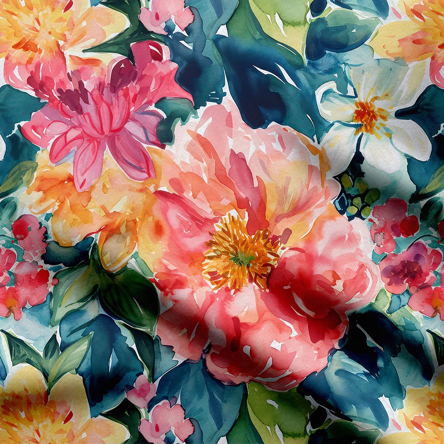 Floral Medley Print Fabric