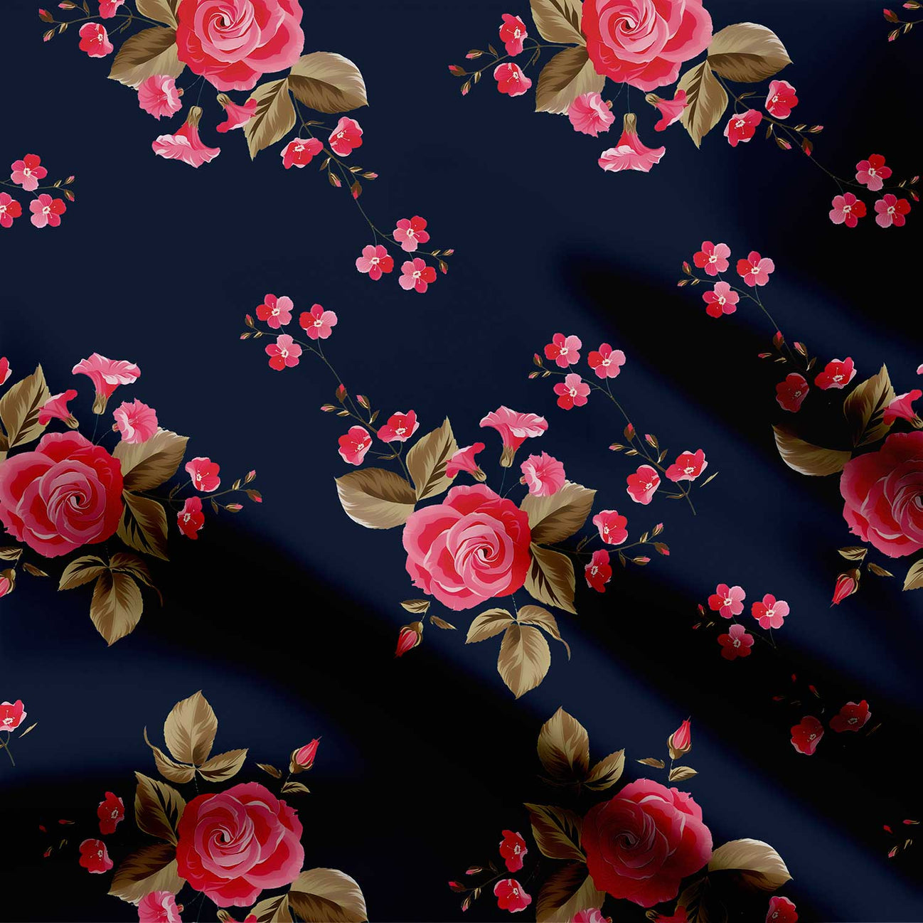 Passionate Floral Print Fabric