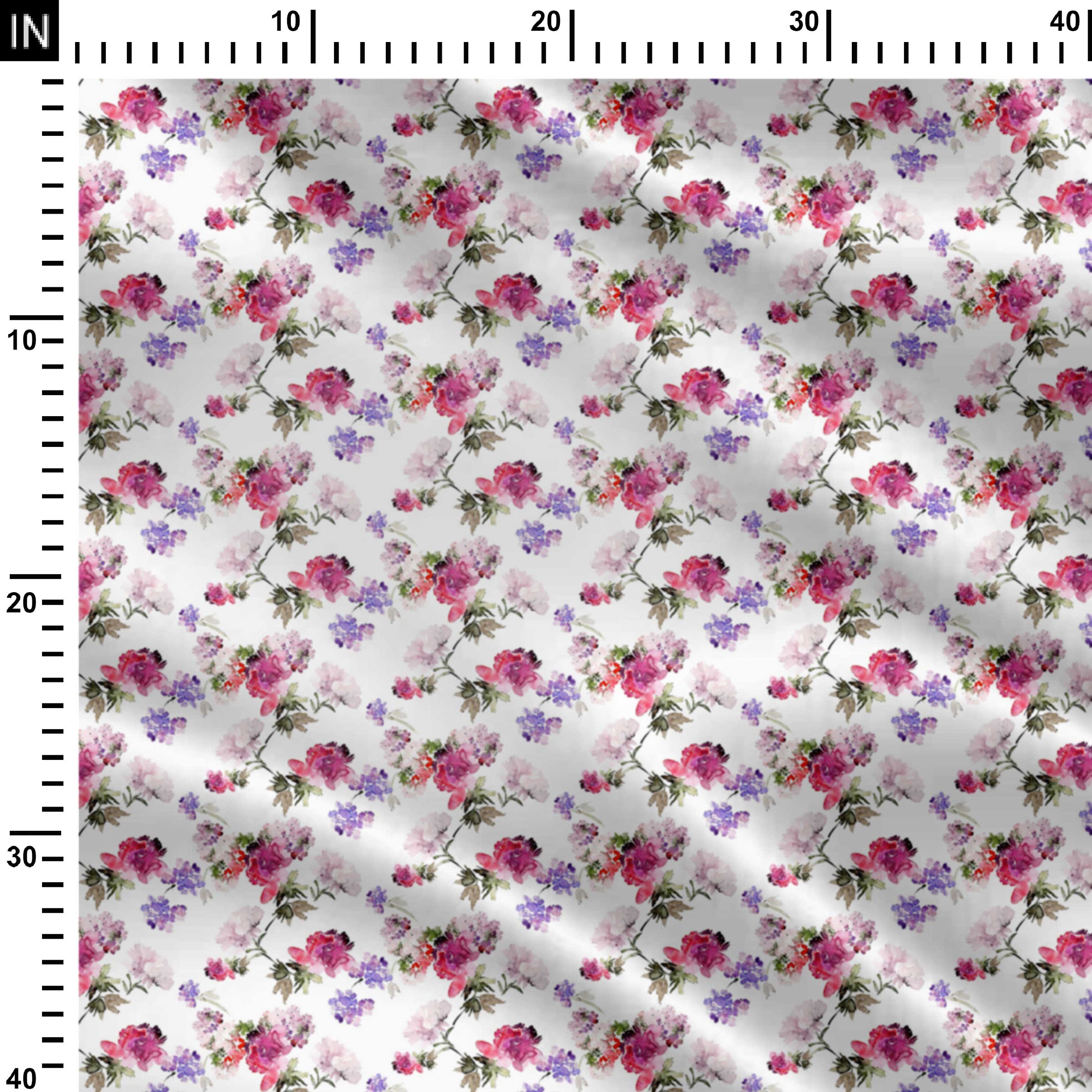 Purple Calluna Print Fabric
