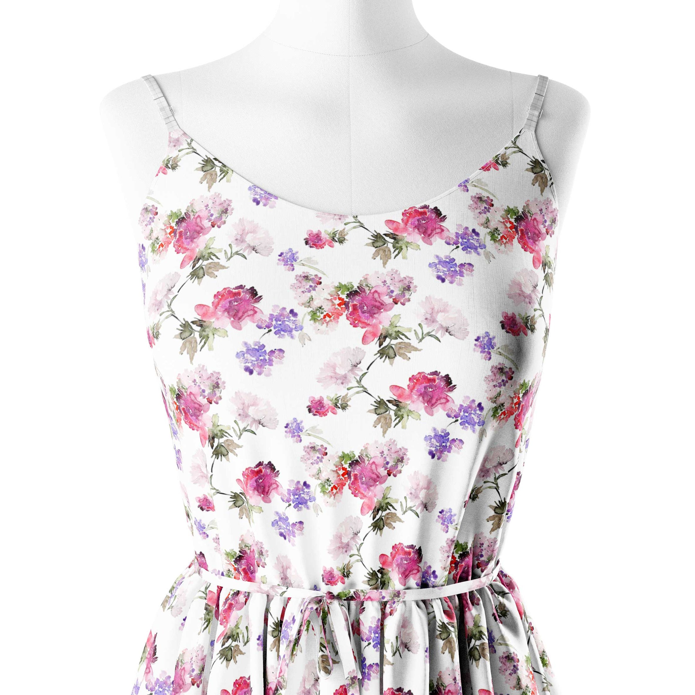 Purple Calluna Print Fabric