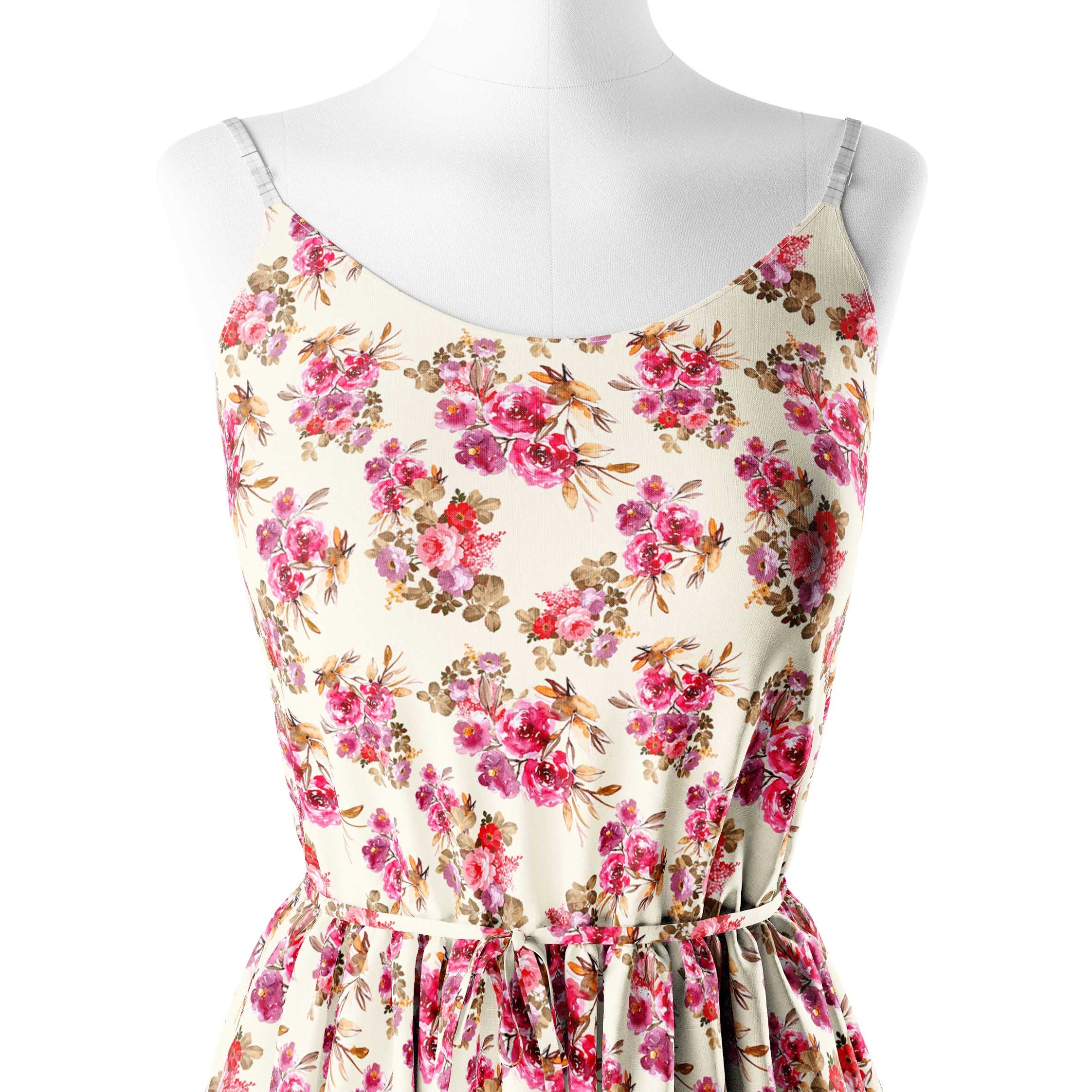 Stylish Pansy Print Fabric