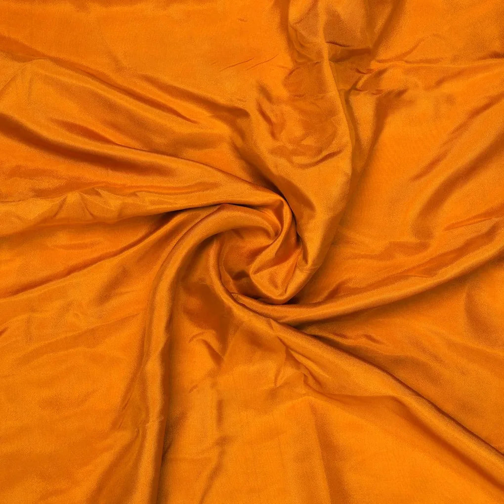 Gold Colour Upada Silk Plain Dyed Fabric