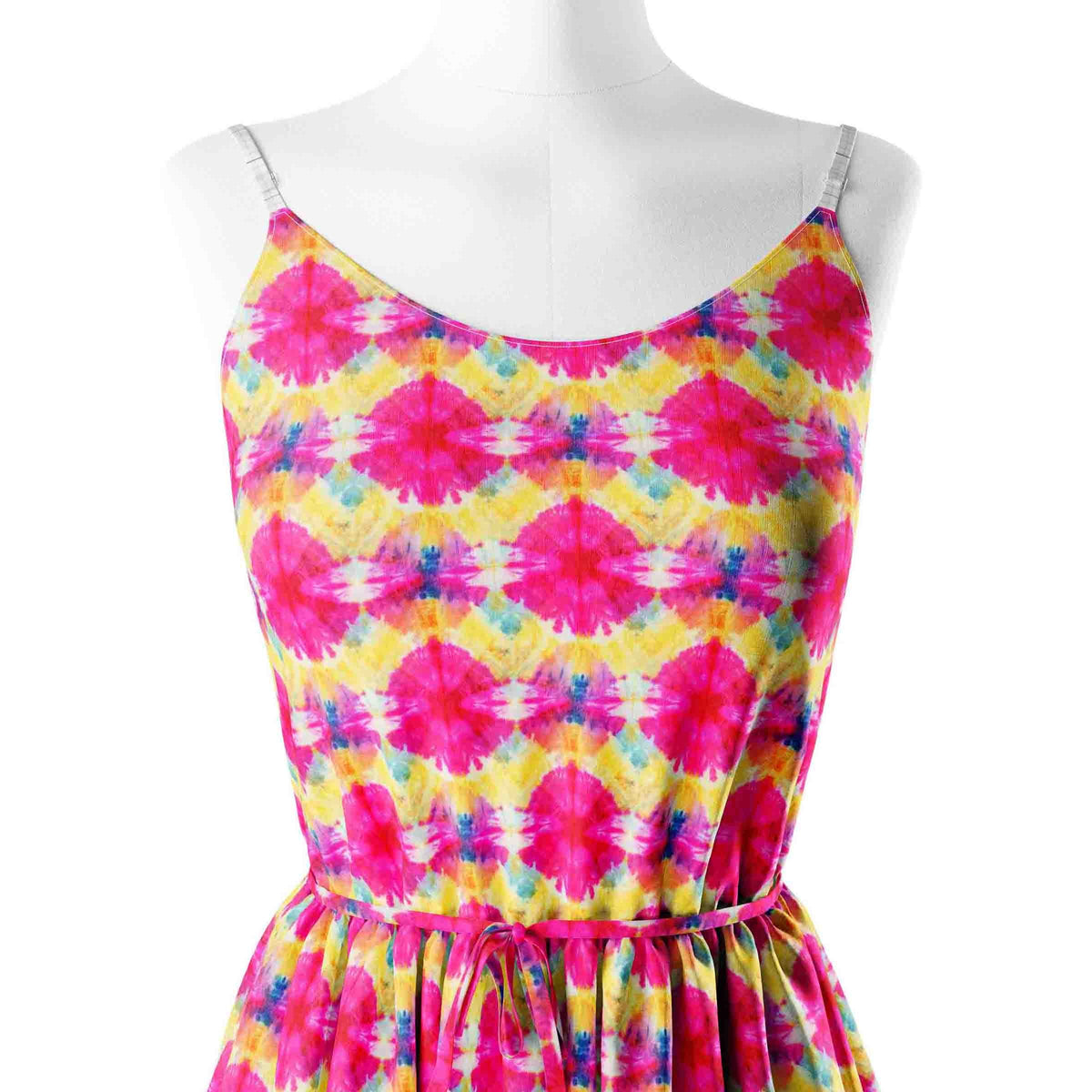 Yellow and pink shibori