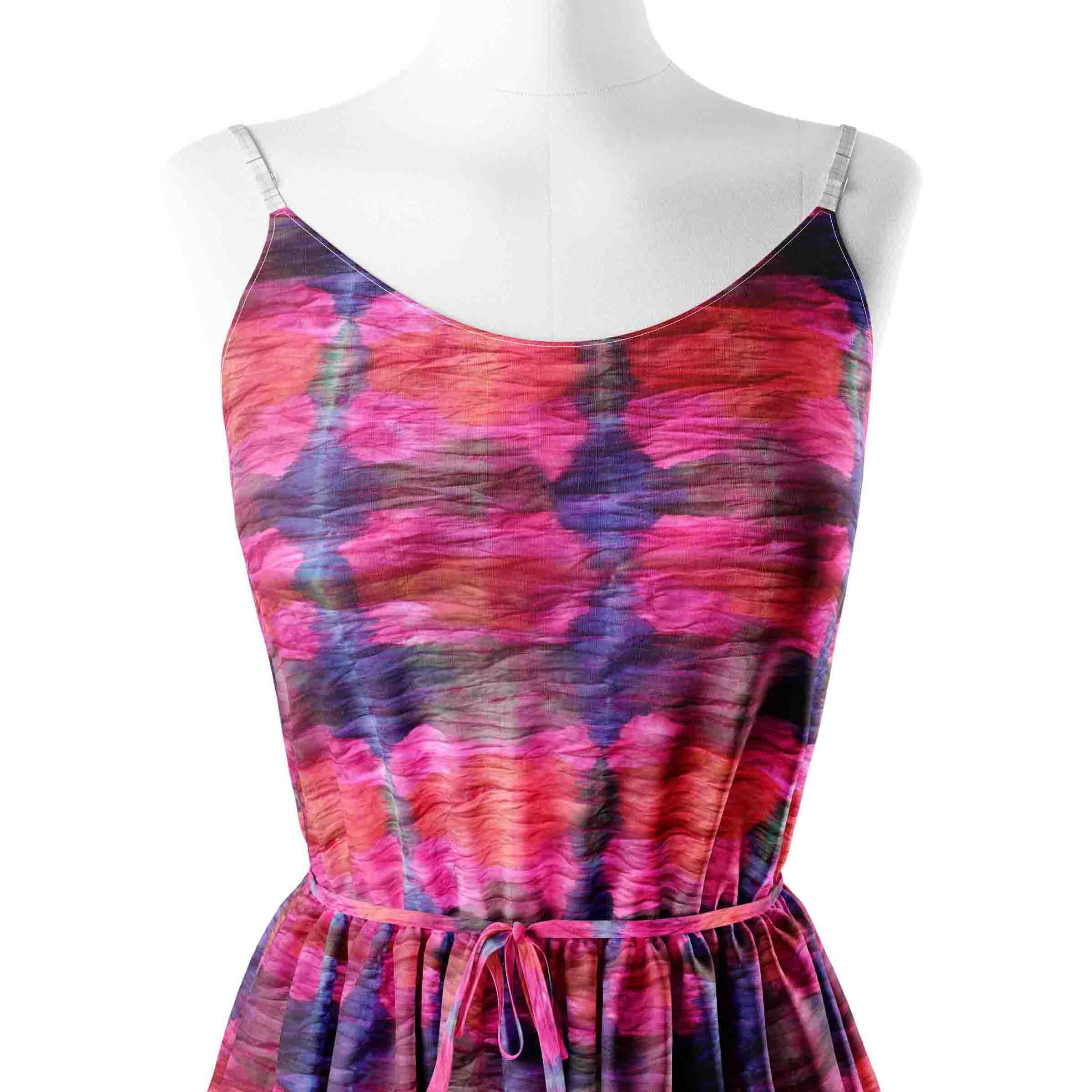 गुलाब गुलाबी टाई डाई