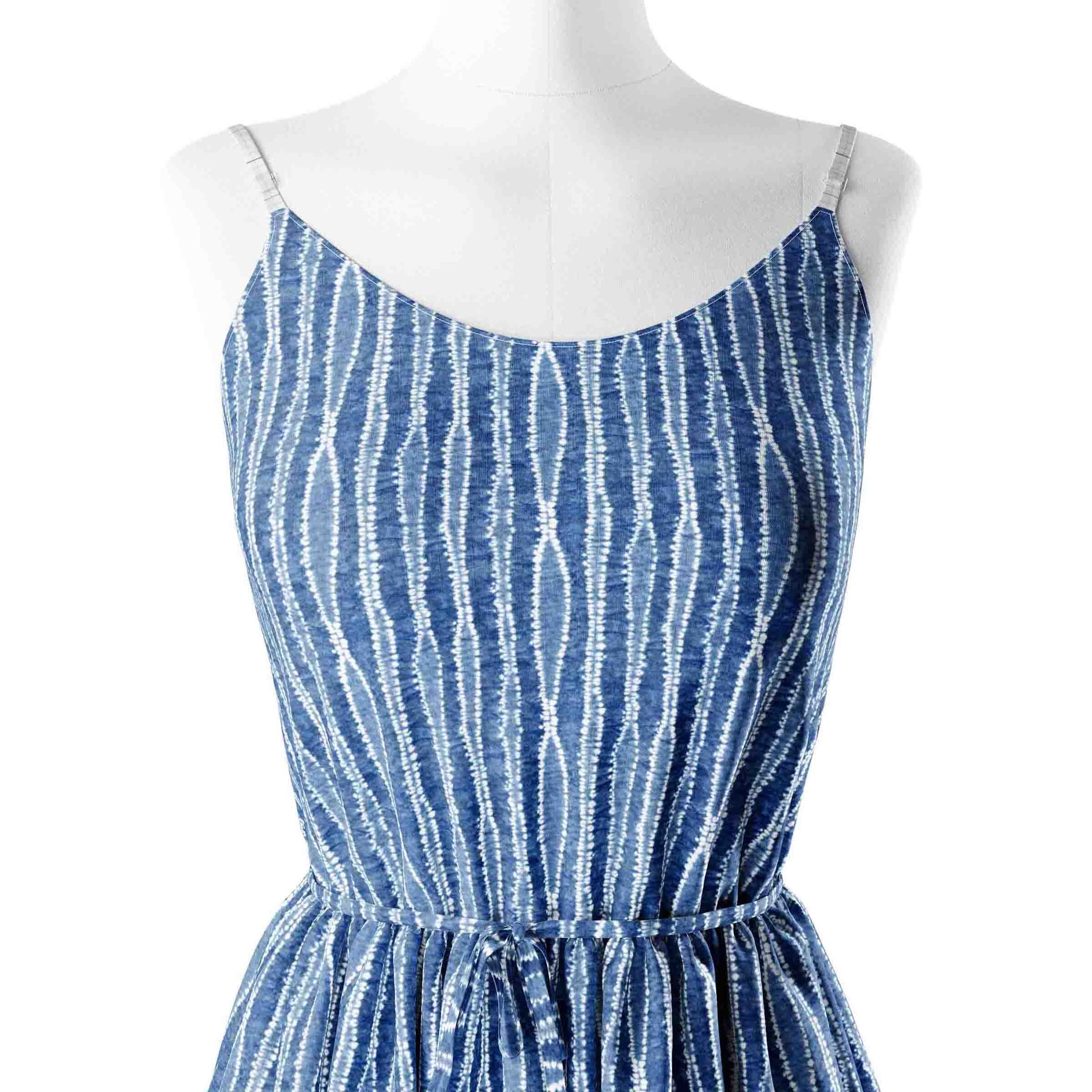 Tie dye stripe indigo