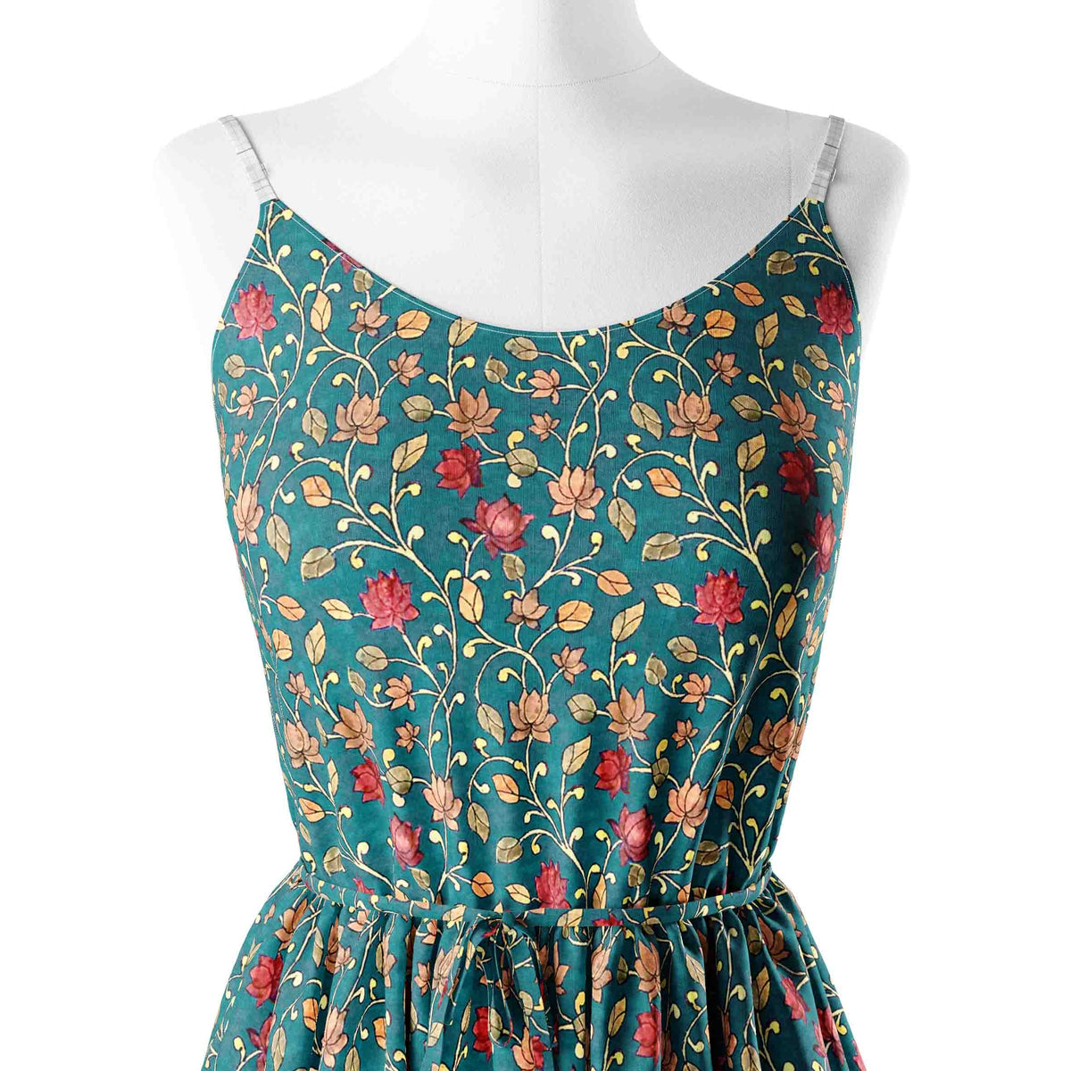 Green Lotus Kalamkari