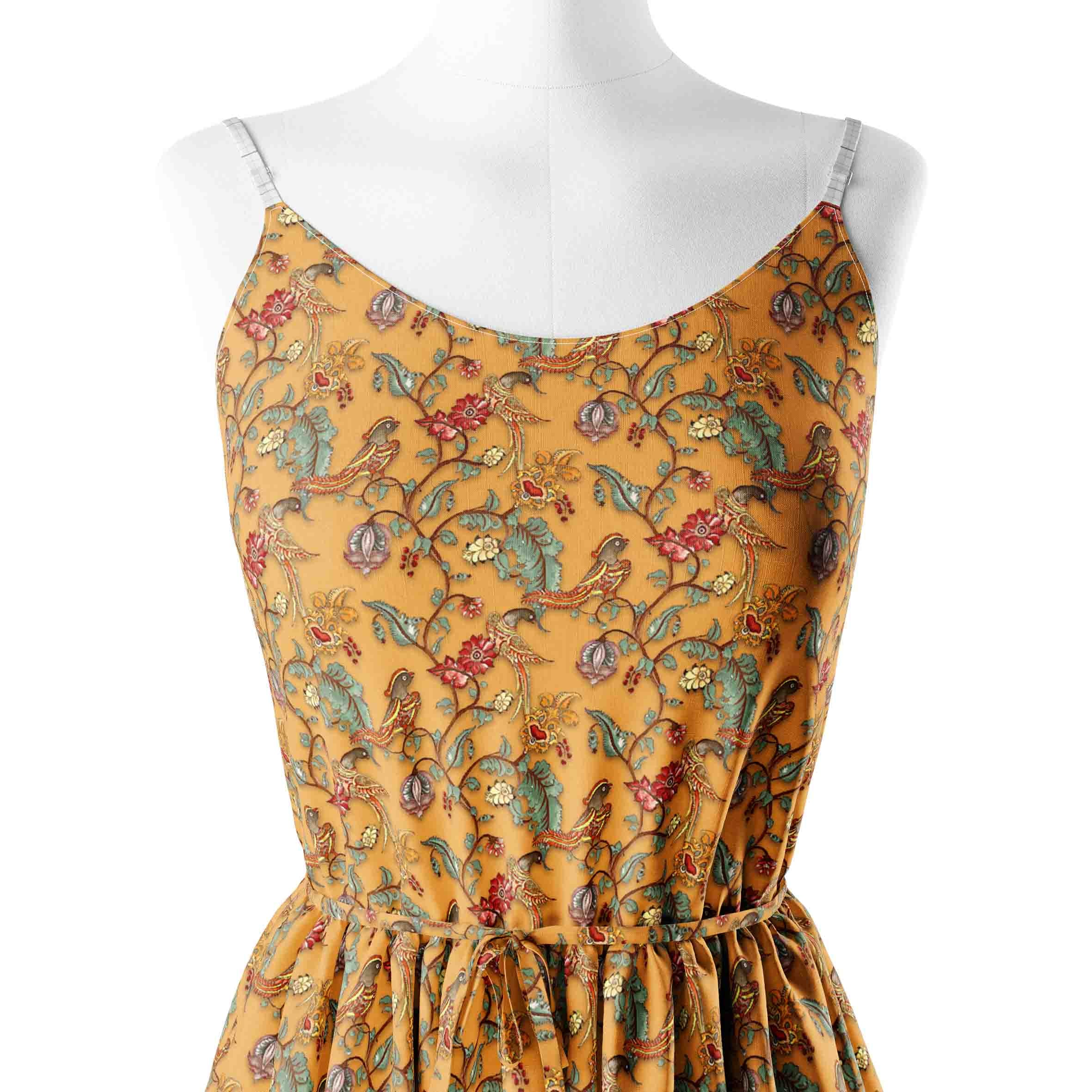 Yellow shuka Kalamkari