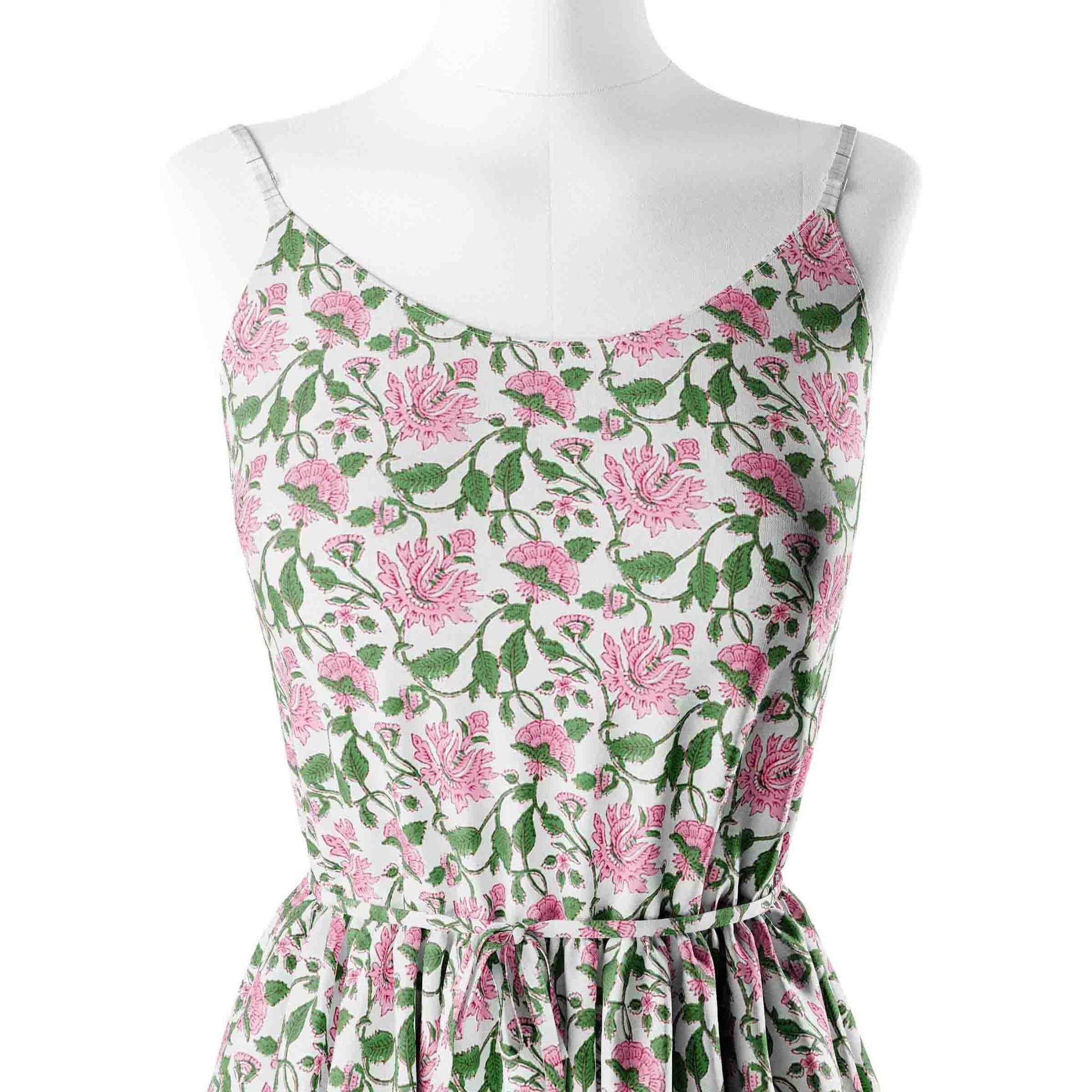 Pink kamal kalamkari