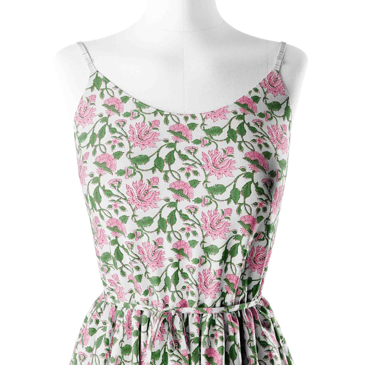 Pink kamal kalamkari