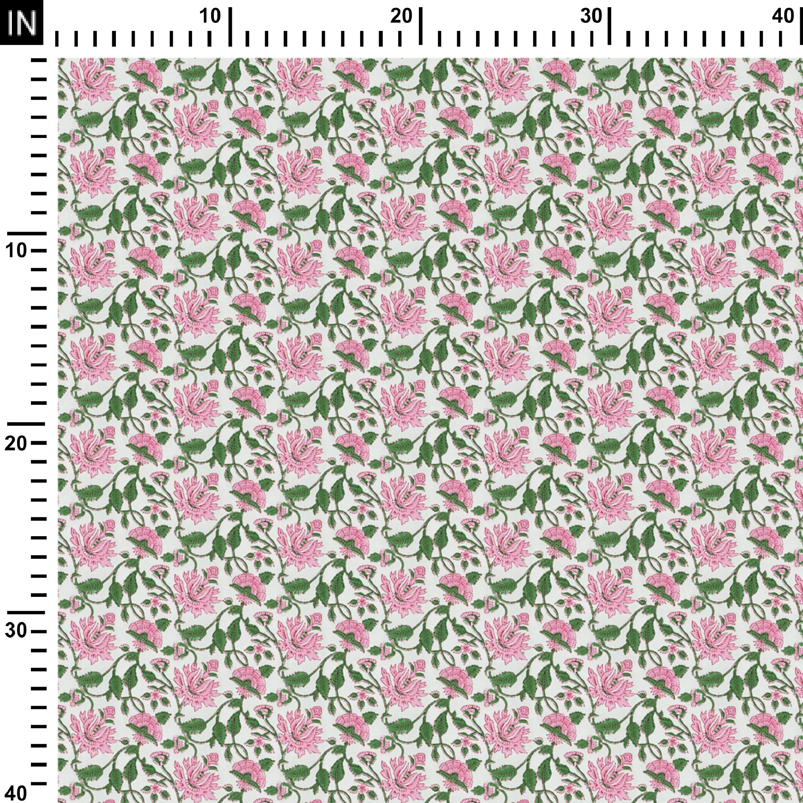 Pink kamal kalamkari