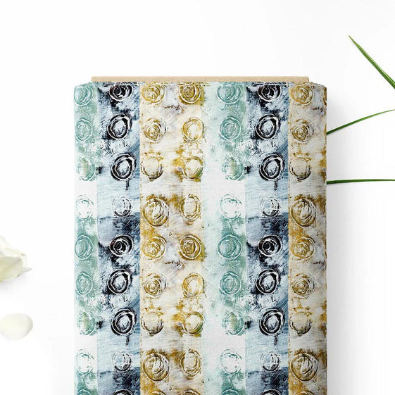 Textural stripe circle