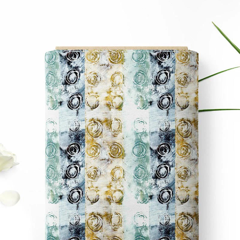 Textural stripe circle