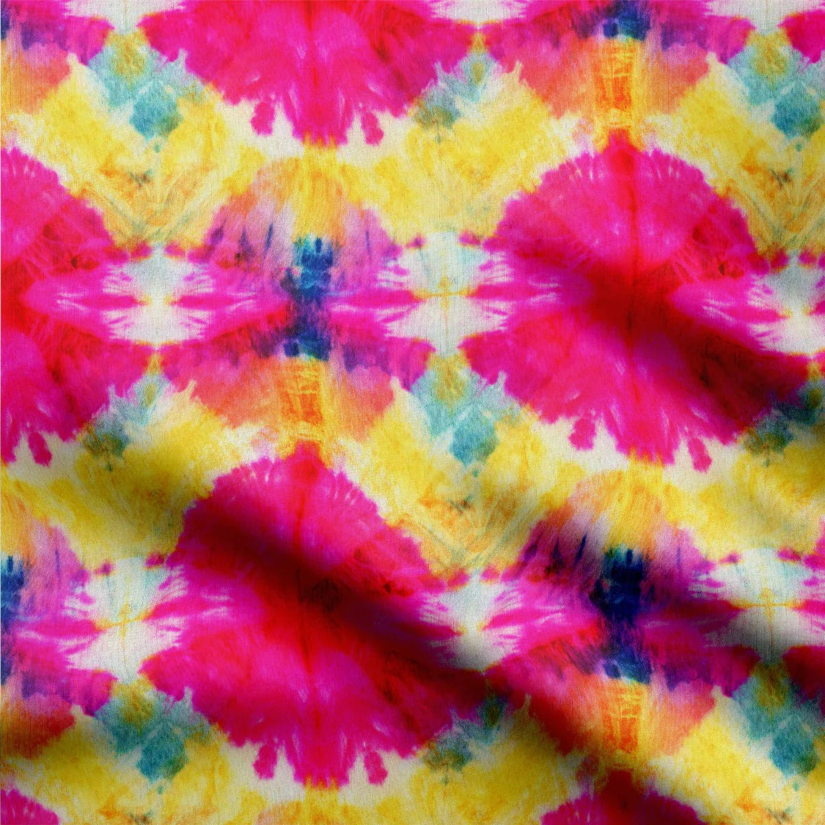 Yellow and pink shibori