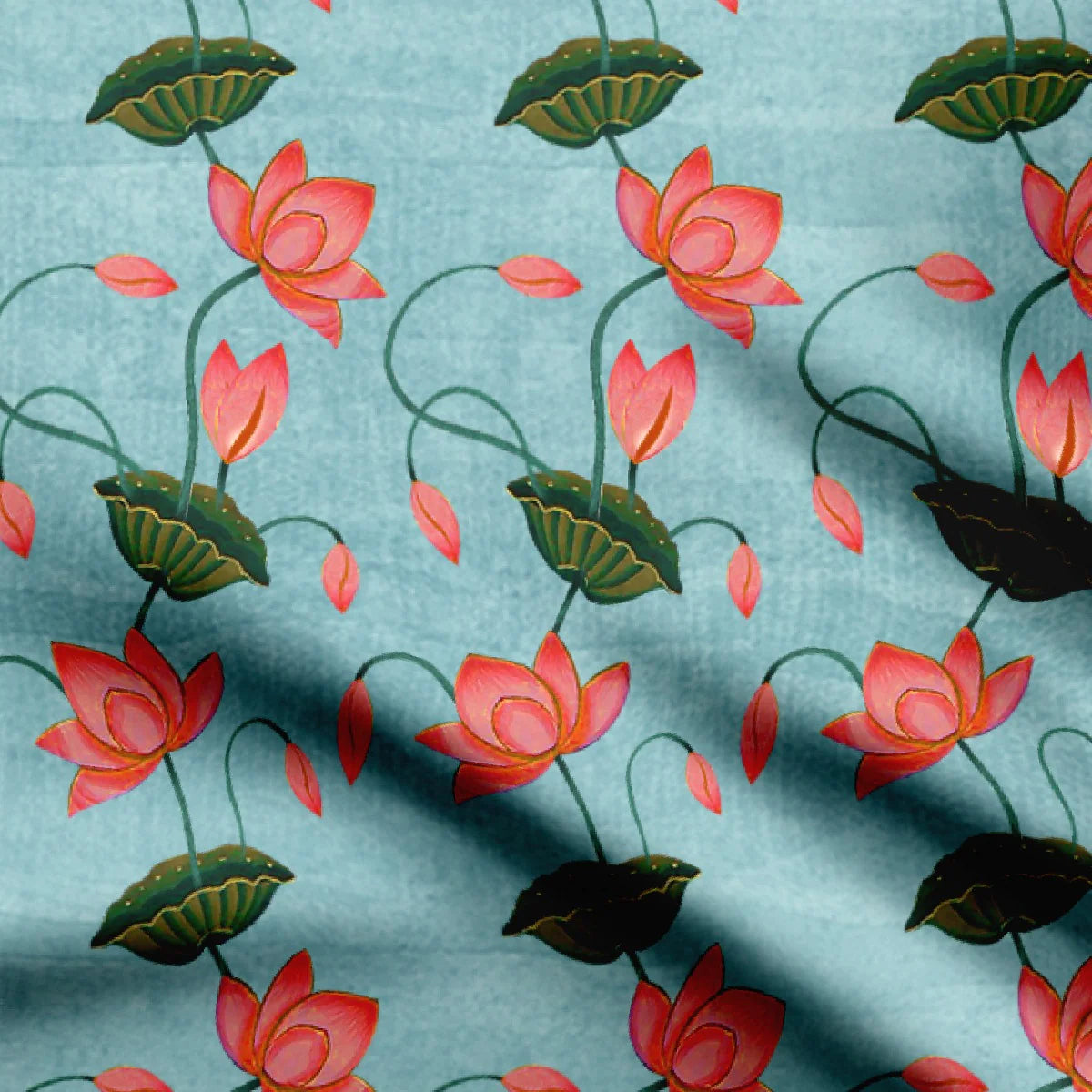 Green and Red Pichwai