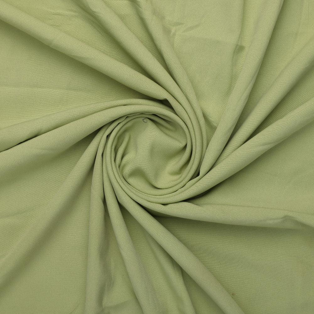 Green Plain American Crepe Solid Fabric