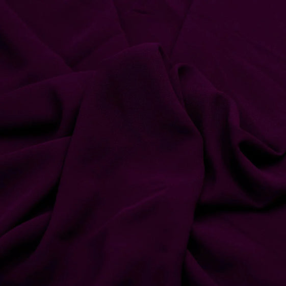 Wine Plain Georgette Solid Fabric