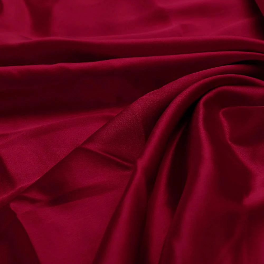 Maroon Plain Japan Satin Solid Fabric