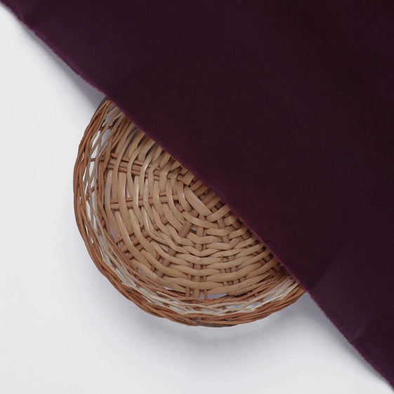 Wine Colour Natural Crepe Plain Dyed Fabric