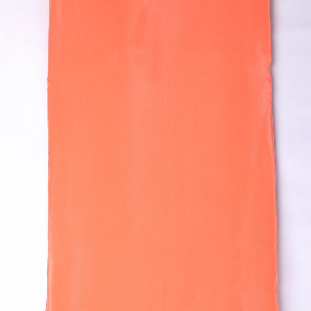 Dark Peach Colour Natural Crepe Plain Dyed Fabric