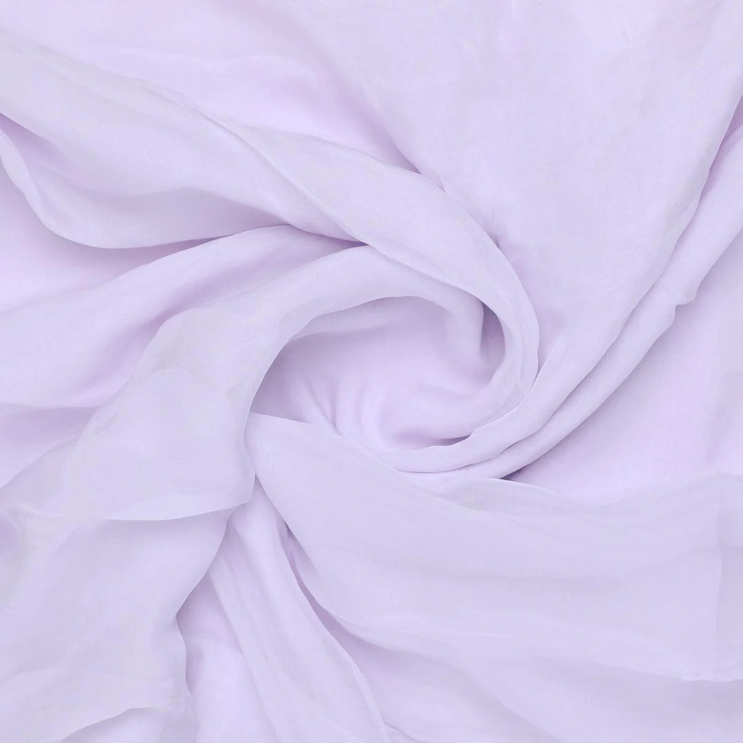 Lavender Colour Pure Organza Plain Dyed Fabric