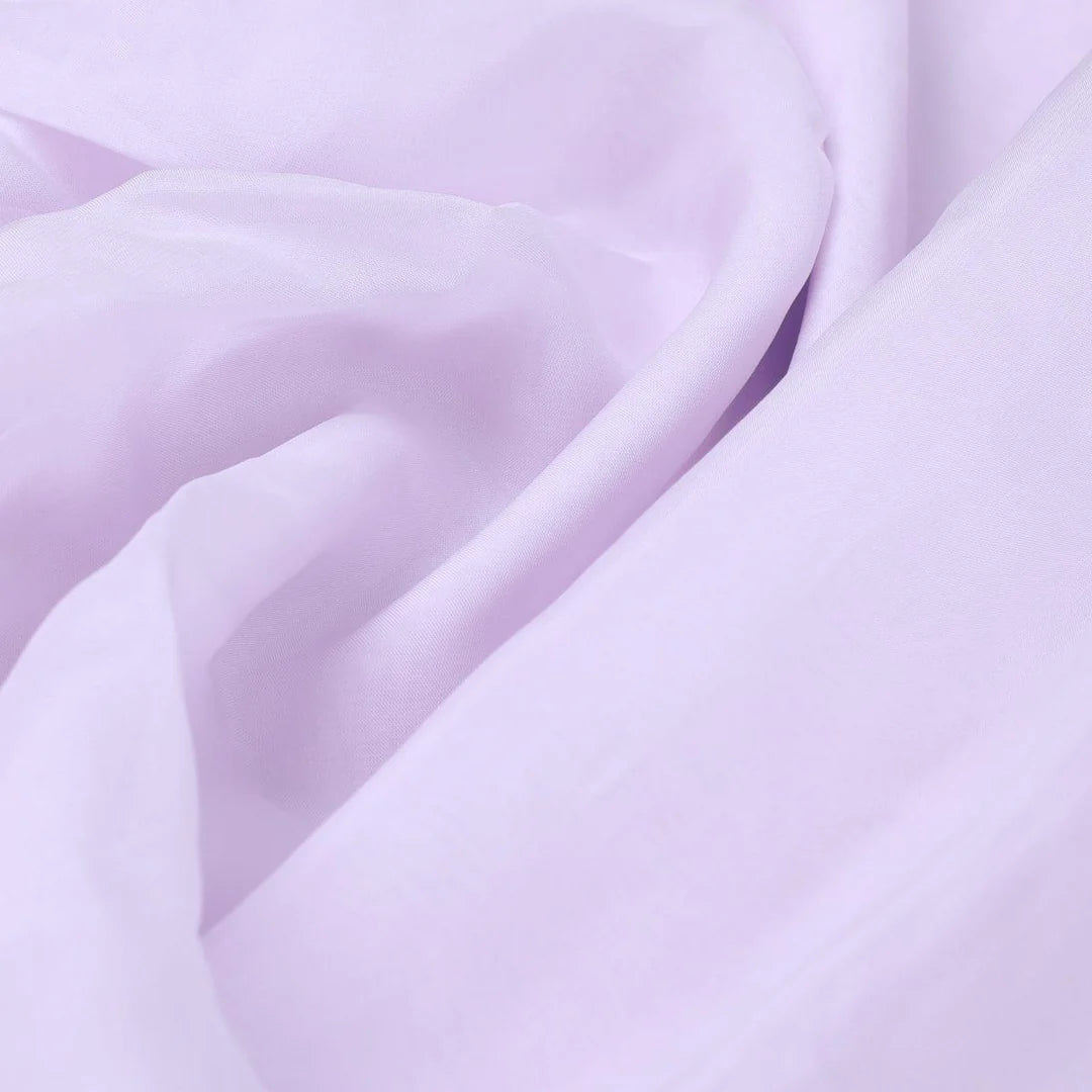 Lavender Colour Pure Organza Plain Dyed Fabric