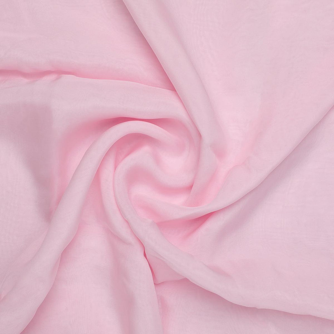 Baby Pink Colour Pure Organza Plain Dyed Fabric
