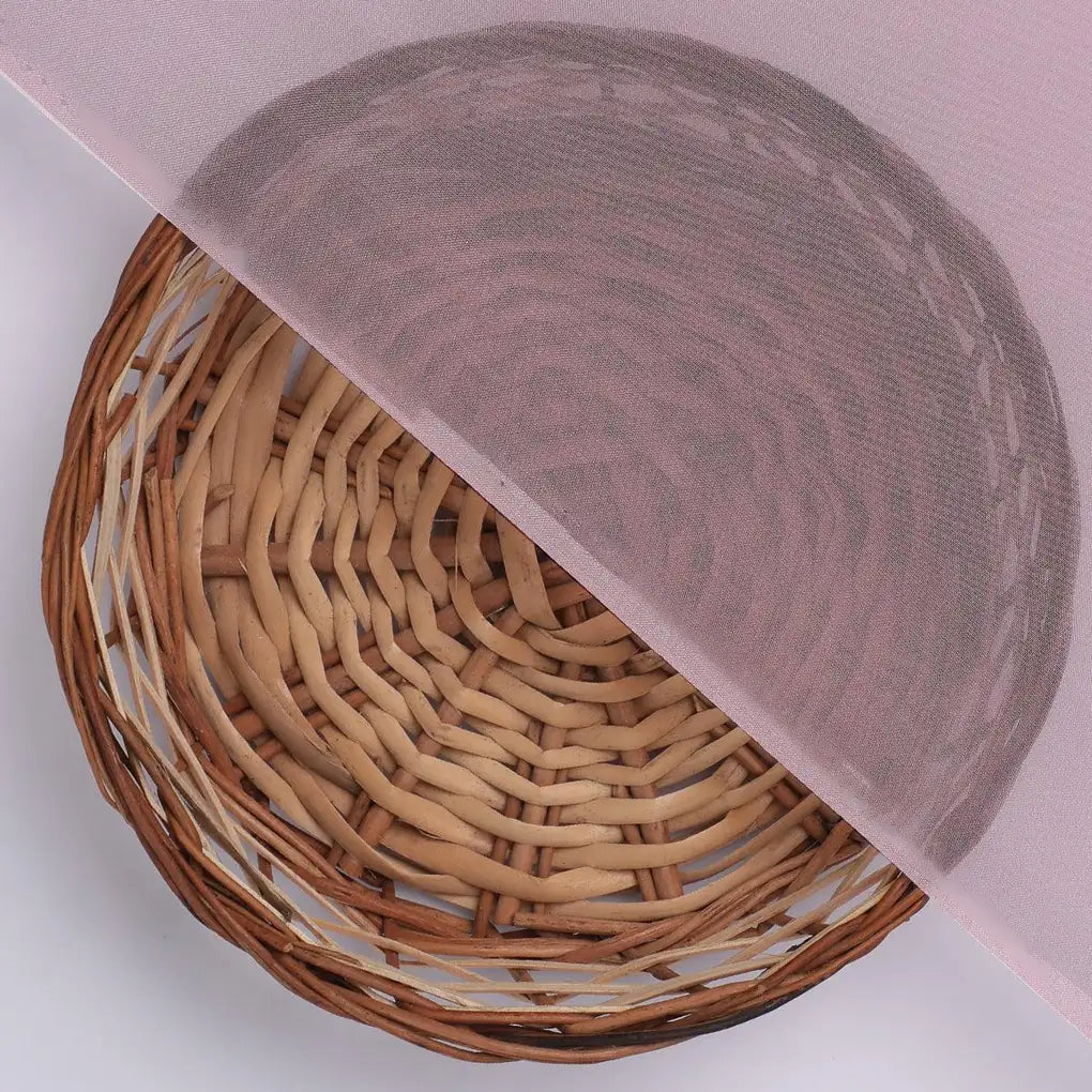 Baby Pink Colour Pure Organza Plain Dyed Fabric