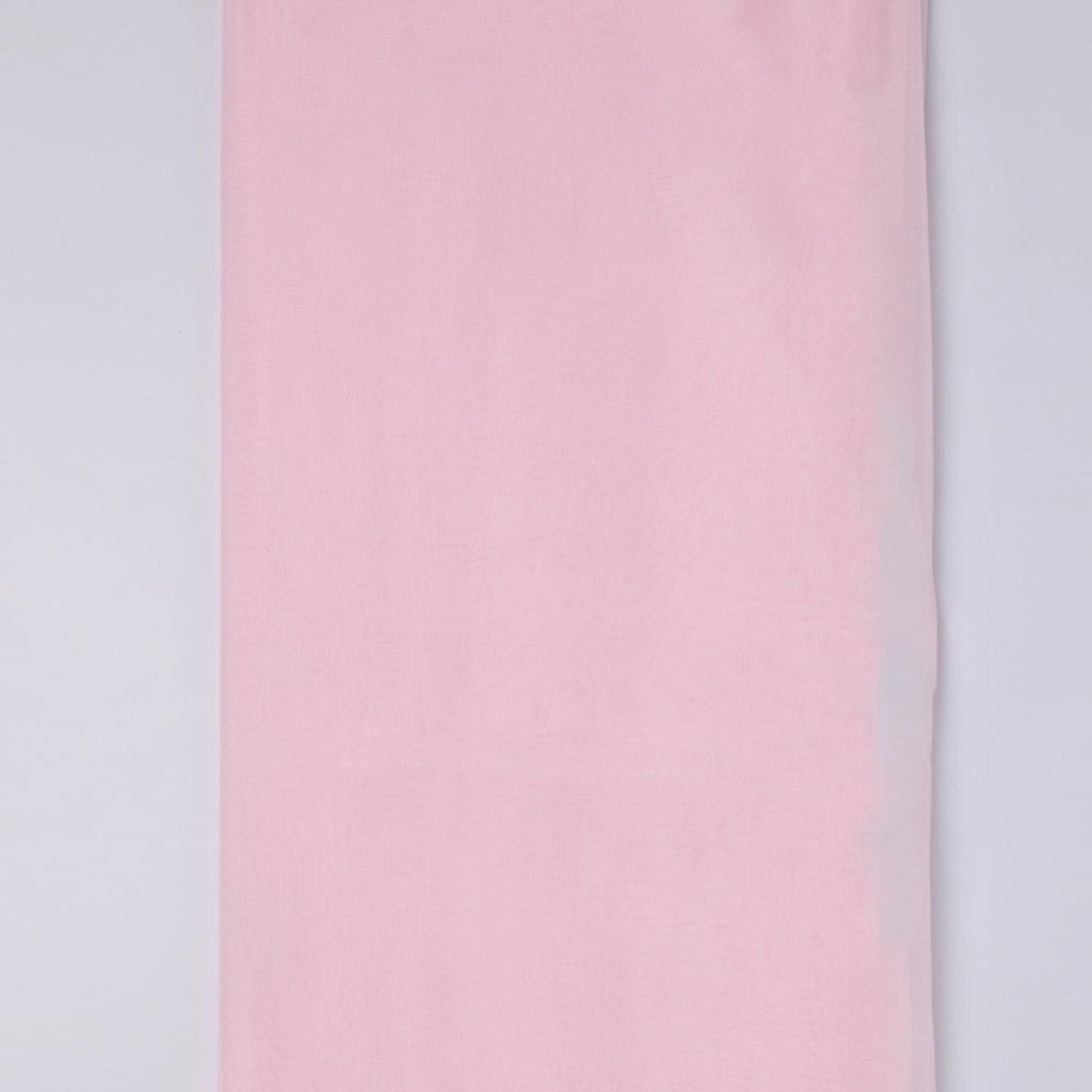 Baby Pink Colour Pure Organza Plain Dyed Fabric