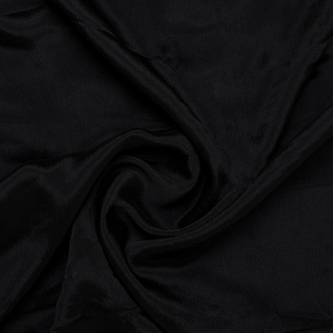 Black Colour Pure Chinon Plain Dyed Fabric