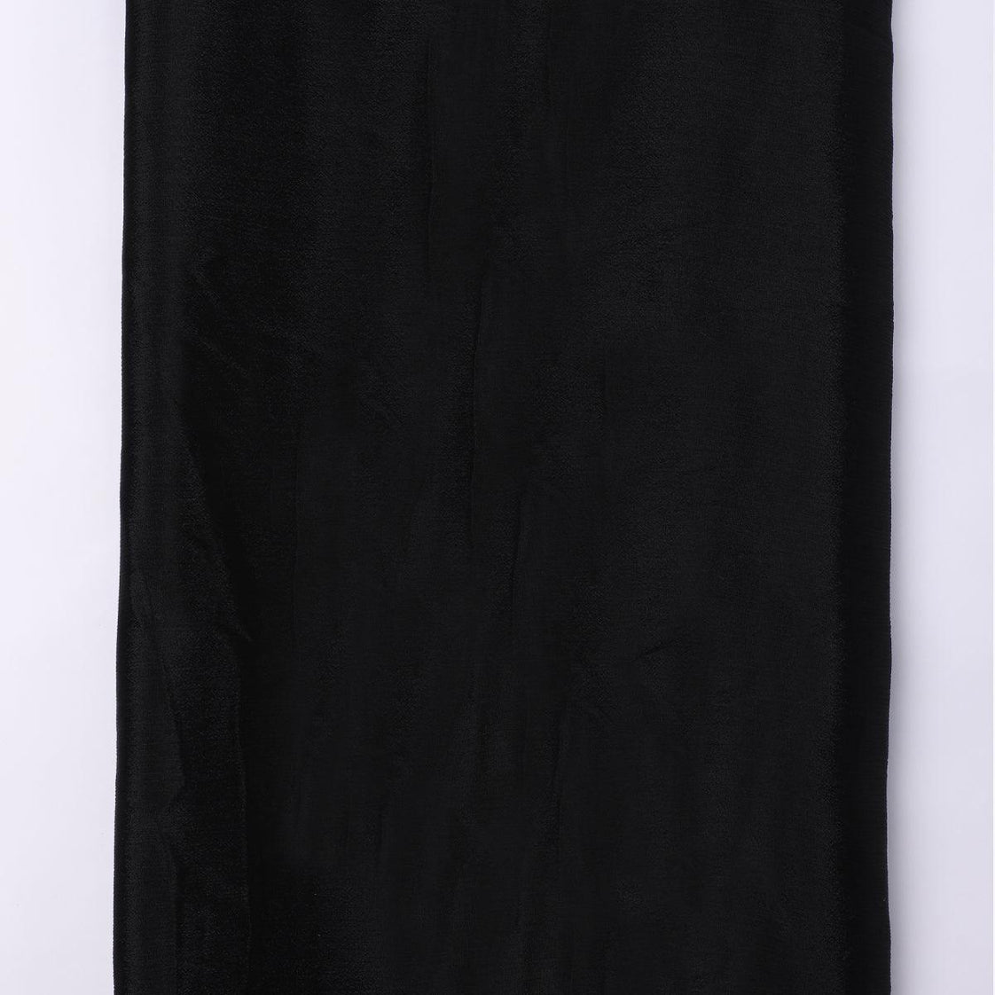 Black Colour Pure Chinon Plain Dyed Fabric