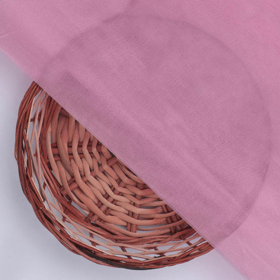 Pink Colour Pure Upada Plain Dyed Fabric SKU: PLUS-0-PL1907-110