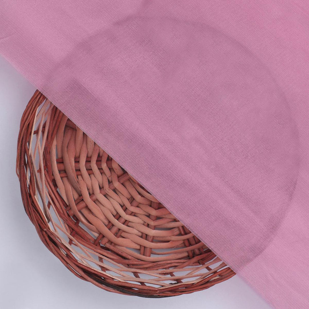 Pink Colour Pure Upada Plain Dyed Fabric SKU: PLUS-0-PL1907-110
